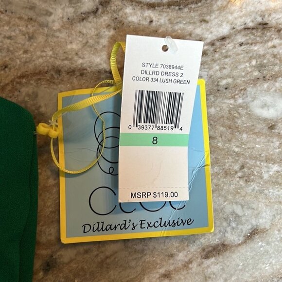CeCe Dillards Exclusive mini dress NWT green sleeveless Ruffles size 8 - Picture 8 of 11